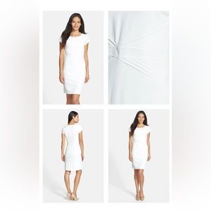 Ellen Tracy Pleated Waist Ponte Sheath Dress size 2